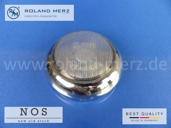 Positionsleuchte / Zusatzleuchte Hella 2266 K 1609 Glas mit Chromrahmen Gehäuse Ø72 / 68mm für Mercedes, Adler, Wanderer, BMW Oldtimer