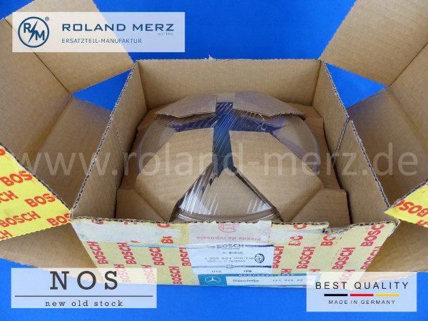 121 826 00 90 Bosch Scheinwerferglas asymmetrisch 1 305 604 100 für Mercedes 190SL (Rechtsverkehr) 