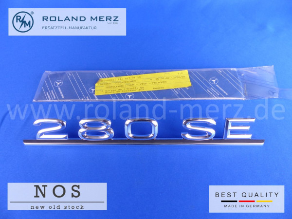 116 817 01 15 Mercedes Typenkennzeichen auf Heckdeckel 280 SE original Neuteil/NOS