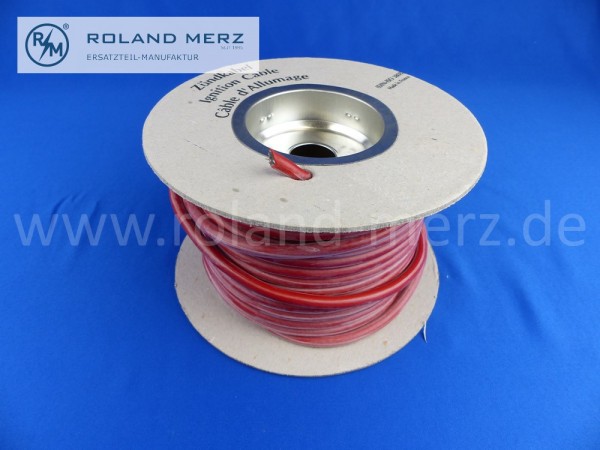 1m Beru Zündleitung rot, Spannung 38000V, Temperatur bis 220°C, Güte/Klasse F, DIN/ISO 3808