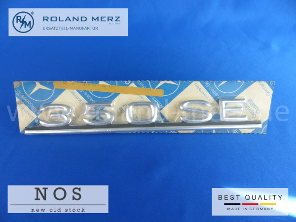 116 817 02 15 Mercedes Typenkennzeichen auf Heckdeckel 350 SE original Neuteil/NOS