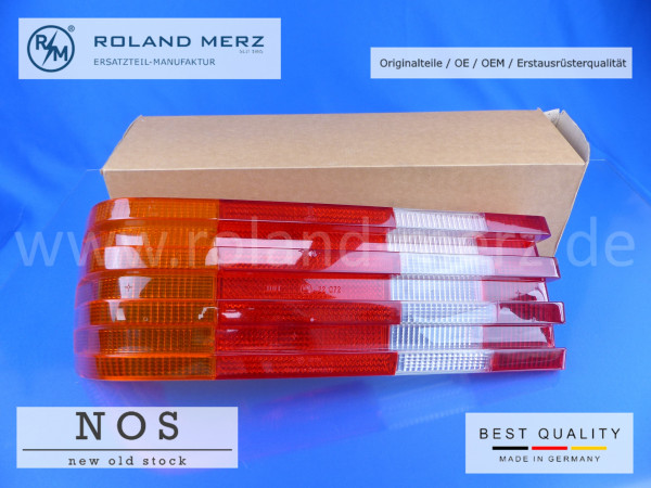 1268200366, Glas Rücklicht Lichtscheibe links Mercedes S-Klasse W126