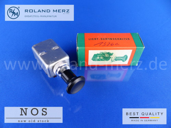 Lichtschalter 2 Schaltstellungen und Aus, max 100 W bei 6 - 24 Volt deutsche Qualitätsprodukt der Fa. Erich Jaeger 1326 