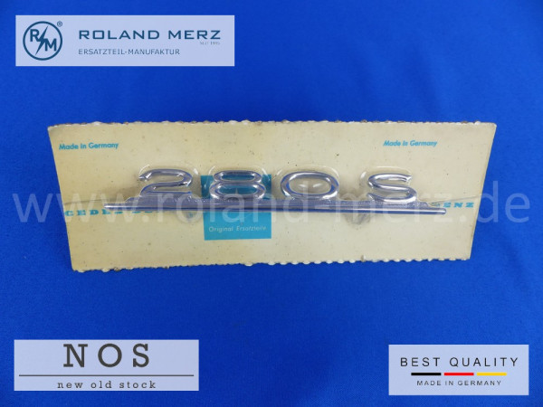 108 817 02 14 Typenkennzeichen innen an Armaturenbrett Mercedes 280 S, original Neuteil/NOS