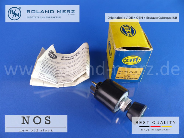 Zug-Drehschalter Hella 6RE 001 596-00 11/49 mit grüner Kontrollleuchte für Nebel und Schlussleuchte