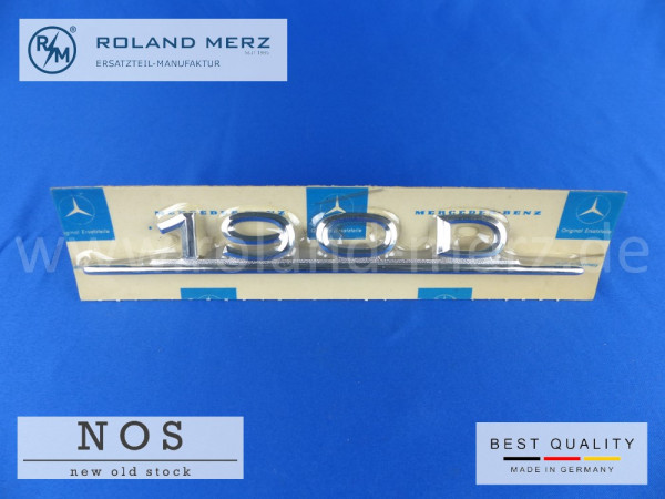 110 817 02 15 Typenkennzeichen / Schriftzug 190D auf Heckdeckel original Neuteil/ NOS für Mercedes 190Dc