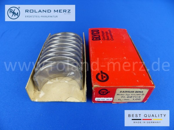 Satz Pleuellagerschalen 1,00mm, Mercedes 636 030 08 60 für OM 636, 170D, 180D, Db