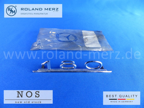 120 817 00 14 Mercedes Typenkennzeichen innen an Schalttafel mitte 180 original Neuteil/NOS