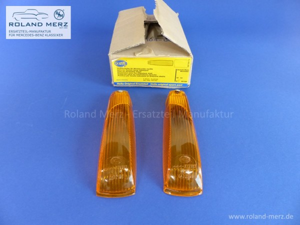 Original Hella Blinkergläser Satz für Mercedes-Benz Ponton 220 S und SE