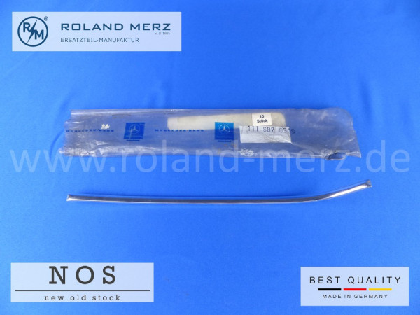 111 887 03 09 Zierstab 220b – 300 SE vorn an Motorhaube original Neuteil NOS