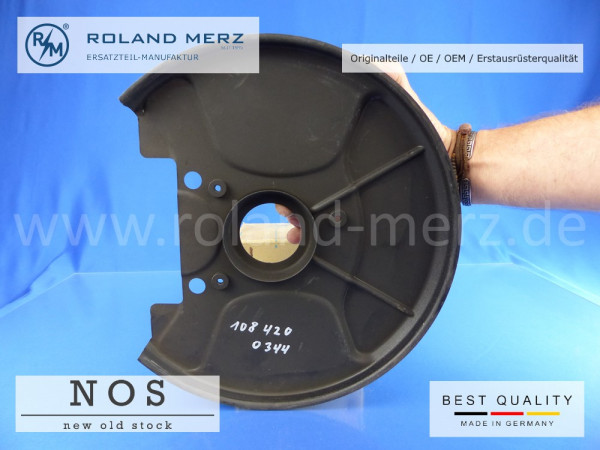 Schutzblech, Bremse vorne rechts, Mercedes A 108 420 03 44, MB 108, 109, 111, 112, 113