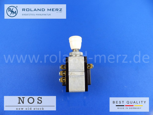 Zugschalter für Oldtimer mit elfenbeinfarbenem Knopf