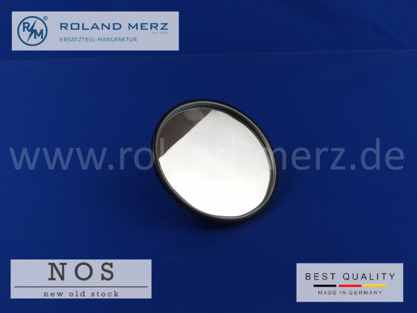 Aussenspiegel, rund, schwarz, plan, universal 130 mm