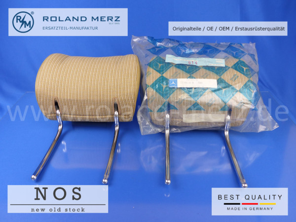 Kopfstütze, Fond, Stoff Creme 8369, Mercedes W123, A123 970 68 50