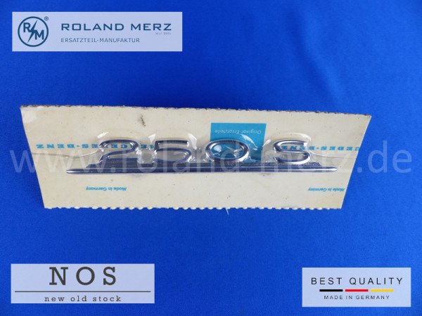 108 817 00 14 Typenkennzeichen innen an Armaturenbrett Mercedes 250 S, original Neuteil/NOS