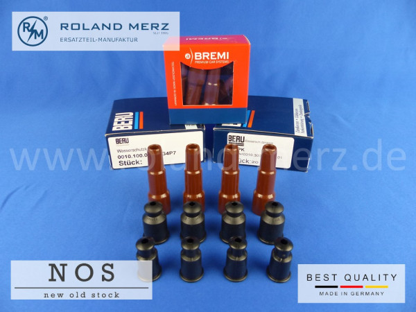 4-Zyl. Satz Bremi 10229N1 Kerzenstecker entstört und Beru G4P7, G1PK Wasserschutzkappen