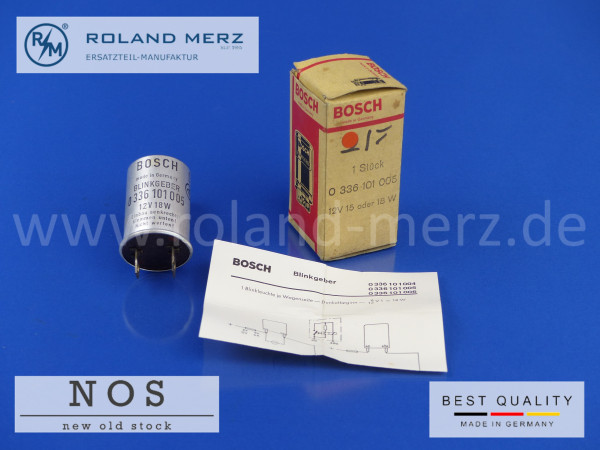 0336101005 Blinkgeber Bosch 12V 18W BMW Volvo Scania Henschel