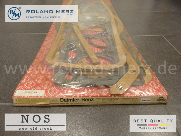 312 586 10 90 Motordichtsatz Elring 003.085 Vollsatz für Mercedes OM 312, MB 312.910-918,970-1.970/2,974 980,982-984 von 1949-1960 bis Mot. 5507988 Cyl 90mm Ø Original Elring Vollsatz komplett. NOS