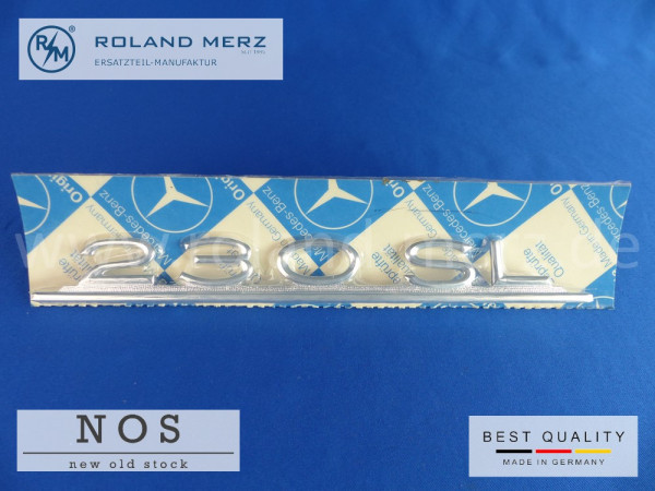 113 817 03 15 Typenkennzeichen Mercedes 230 SL auf Heckdeckel Original Neuteil/NOS