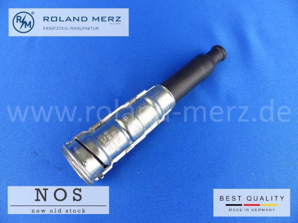 Zündkerzenstecker entstört 1K Ohm , Beru 0 300 062 102 für Mercedes mit M3 Gewinde, Länge 128mm