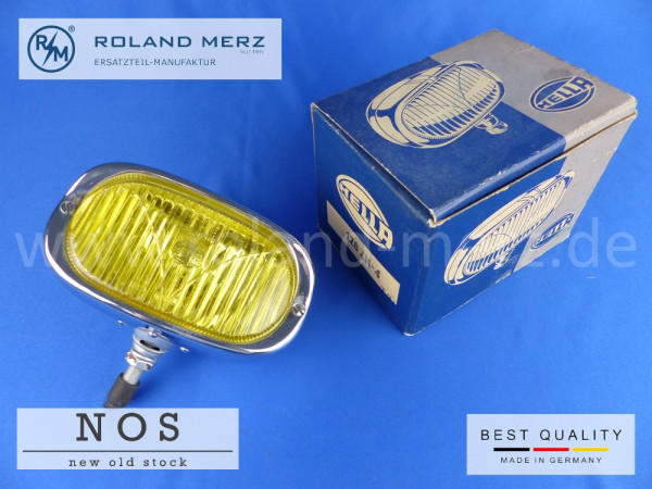 Hella 128 ZN - 4 Nebelscheinwerfer mit gelben Glas und Chromgehäuse für Porsche 356