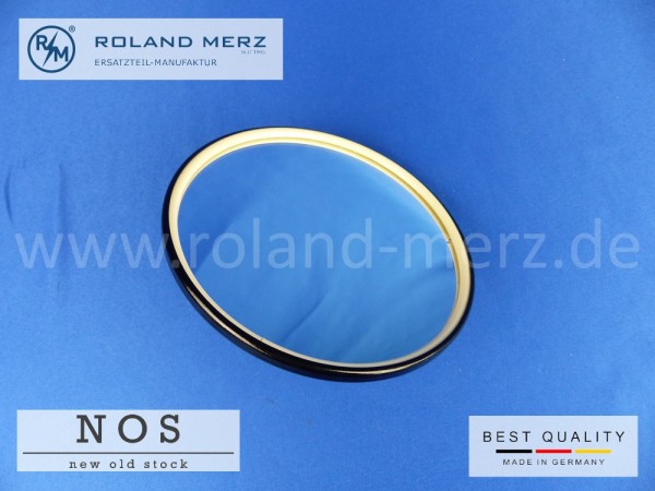 Spiegelkopf Metall rund Ø125mm schwarz lackiert für Lastkraftwagen und Omnibusse