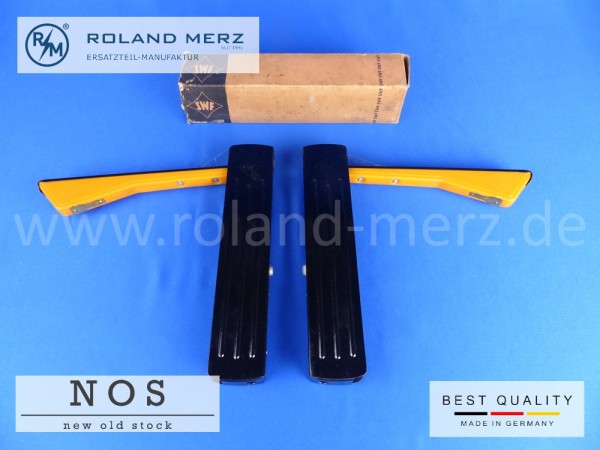 Ein Paar Aufbauwinker SWF 41 001 Typ Wa 165 12V 165mm Pfeillänge schwarz lackiert für Mercedes 170V, Mercedes 170D, Vidal , Gutbrod, Goliath