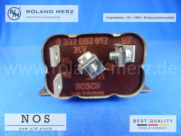 Relais 0 332 003 012 Bosch 24 Volt (SH/SE 20A3) Mercedes 000 542 17 19 für 309, 311, 312, 328, 335, 336 Bosch NOS Neuteil im Metallgehäuse