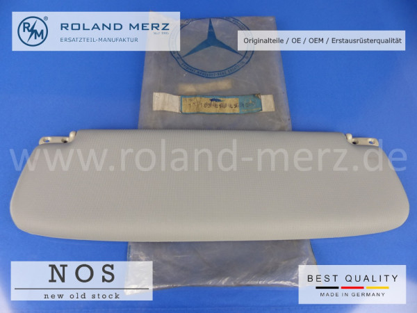 Sonnenblende 10 180 810 09 10 grau links kompl. mit Halter alle Mercedes 180er Mod.,190,b, D, Db, 220S, SE MB-Neuteil-NOS