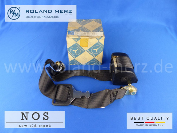 126 860 28 85 Sicherheitsgurt ohne Verschluss für Beifahrersitz Mercedes 280 S, SE, SEL, 380SE, 500SE, 500SEL und 300 SD Turbodiesel Original MB-Neuteil NOS