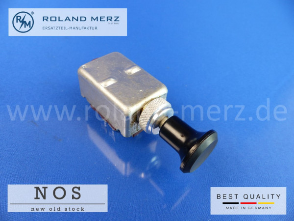 Lichtschalter / Zugschalter 3 Schaltstellungen Knopf schwarz