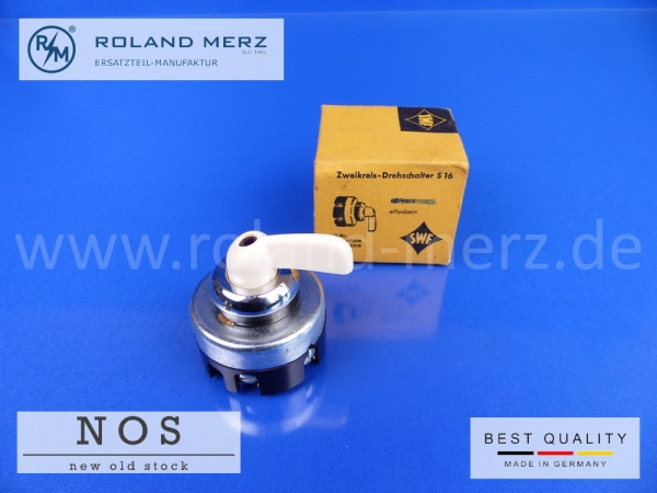 Zweikreis-Blinker-Schalter S16 SWF 31/60210 mit Kontrollicht elfenbeinfarbig