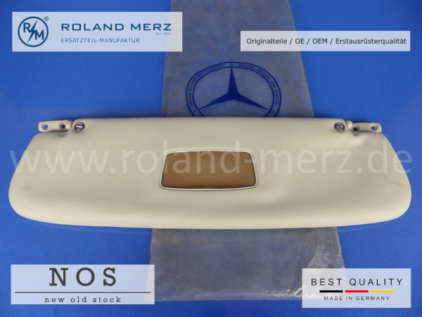 Sonnenblende 180 810 14 10 kompl. mit Halter Farbe grau alle Mercedes 219, 220a, 220S, 220SE, 300d, M Original MB-Neuteil-NOS