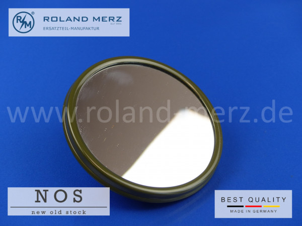 Aussenspiegel, rund, oliv, plan, universal 130 mm