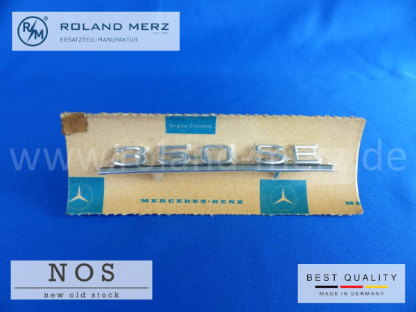 116 817 00 14 Mercedes Typenkennzeichen innen an Schalttafel mitte 350 SE original Neuteil/NOS